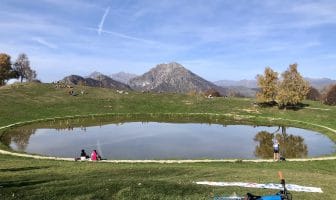 Laghetto del Pertus e bicicletta mountain bike
