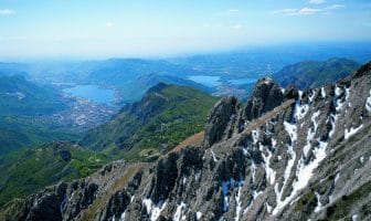 Panorama su Lecco e le montagne dai Piani Resinelli