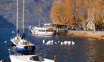 Lungolago di Lecco con barche
